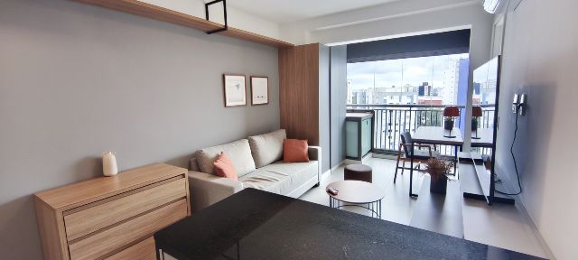 Foto do Apartamento - Apartamento 1 Dormitório Novo, 100% Mobiliado em Andar Alto para Locação no Metrô Conceição | Paulista Imóveis.