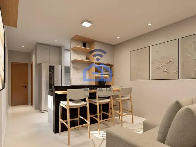 Apartamento com 54m² 1 quarto e 1 banheiro, à venda, no bairro Pontal de Santa Marina em Caraguatatuba