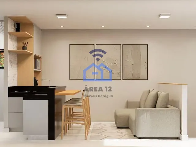 Apartamento com 54m² 1 quarto e 1 banheiro, à venda, no bairro Pontal de Santa Marina em Caraguatatuba