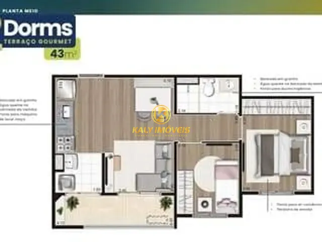 Apartamento 2 quartos e 1 banheiro, à venda, no bairro Campestre em Santo André