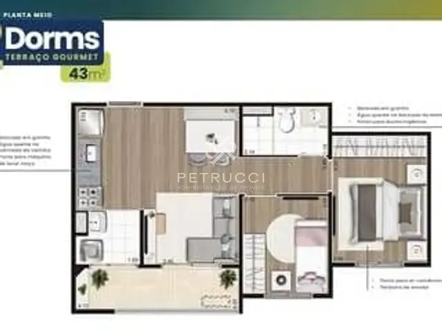 Apartamento 2 quartos e 1 banheiro, à venda, no bairro Campestre em Santo André