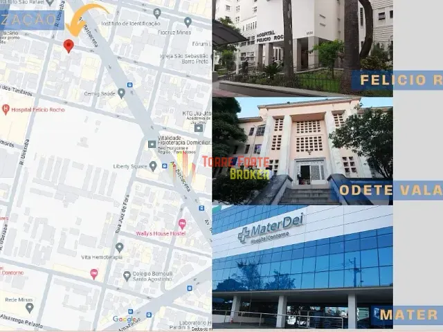 Apartamento com 40m² 1 quarto e 1 banheiro, à venda, no bairro Lourdes em Belo Horizonte