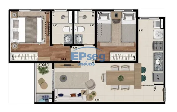Apartamento, 2 quartos, 56 m² - Foto 12