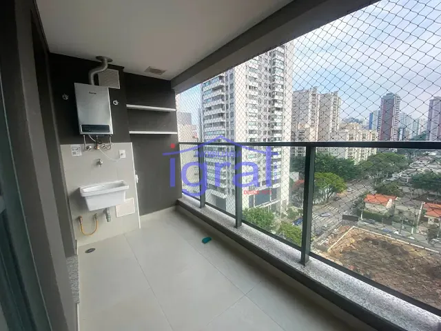 Apartamento 1 quarto e 2 banheiros, para alugar, no bairro Brooklin Paulista em São Paulo