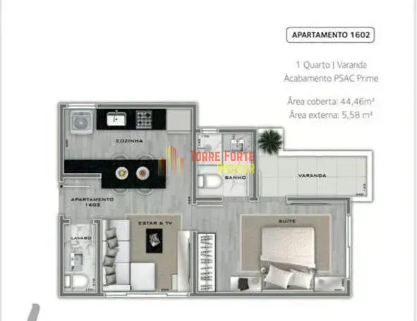 Apartamento, 1 quarto, 44 m² - Foto 10