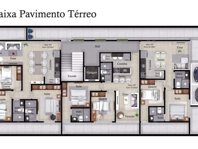 Cobertura / Penthouse 2 quartos e 2 banheiros, à venda, no bairro Bancários em João Pessoa