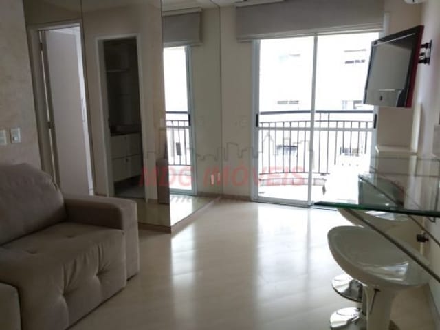 Foto do Apartamento - Apartamento no Campo Belo,  na Rua Vieira de Morais, com 2 quartos, 1 vaga de garagem, próximo do Aeroporto de Congonhas, todo mobiliado. | MDG IMÓVEIS