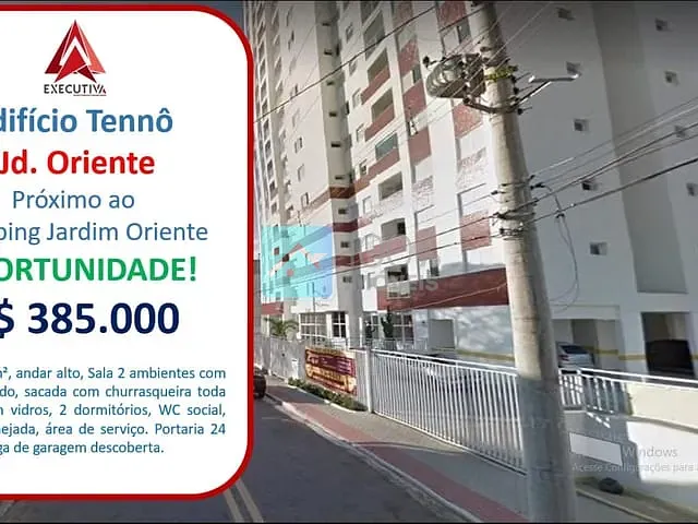 Apartamento com 72m² 2 quartos e 1 banheiro, à venda, no bairro Jardim Oriente em São José dos Campos