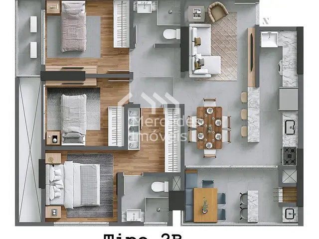 Lançamento 3 quartos e 2 banheiros, disponível, no bairro Praia Brava em Itajaí