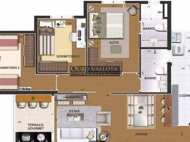 Apartamento 3 quartos e 2 banheiros, à venda, no bairro Alto da Mooca em São Paulo