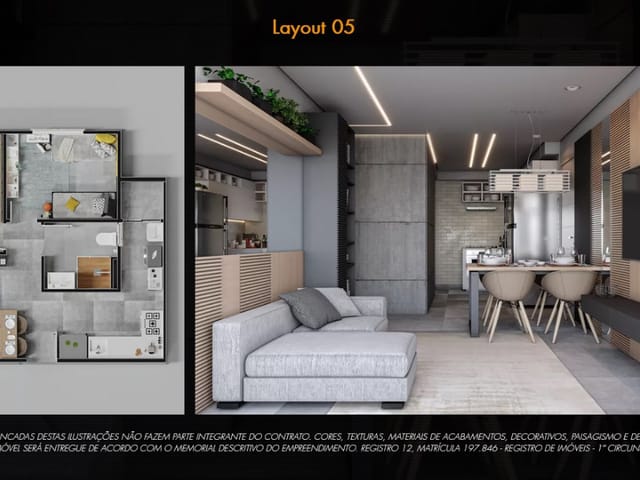 Apartamento com 59m² 2 quartos e 2 banheiros, à venda, no bairro Tiradentes em Campo Grande