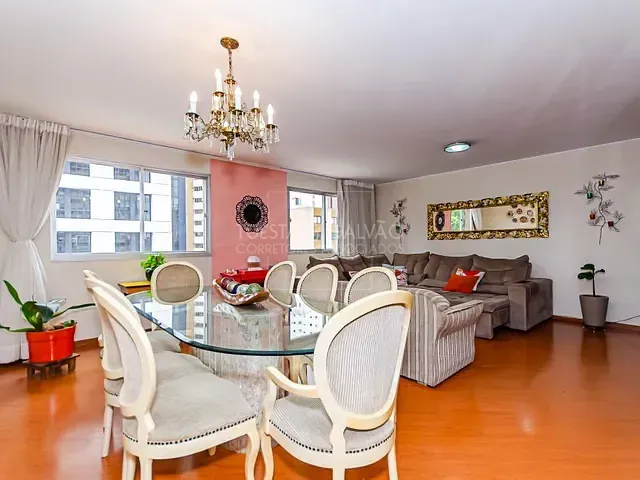 Apartamento com 123m² 3 quartos e 4 banheiros, à venda, no bairro Água Verde em Curitiba