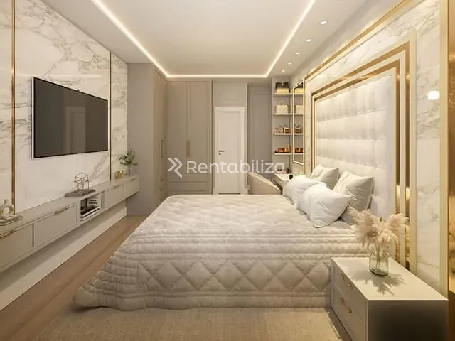 Apartamento 2 quartos e 1 banheiro, à venda, no bairro Jardim Praia Mar em Itapema