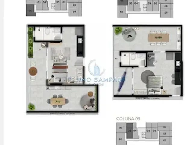 Apartamento com 50m² 1 quarto e 1 banheiro, à venda, no bairro Praia de Itapoa em Vila Velha