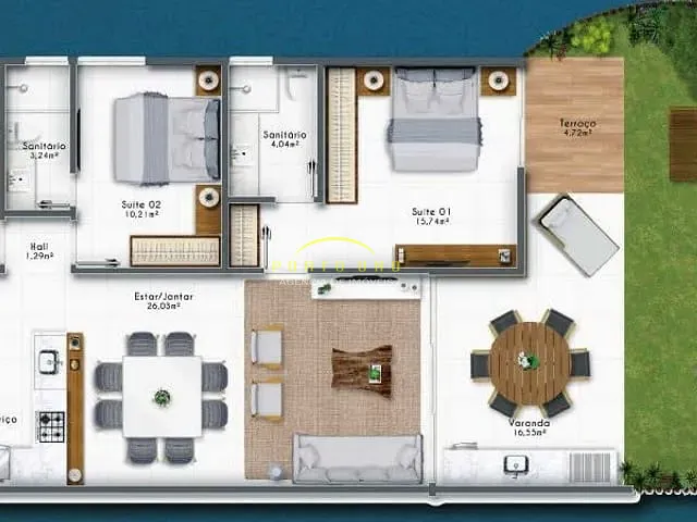 Apartamento com 183m² 3 quartos e 3 banheiros, à venda, no bairro Itacimirim (Monte Gordo) em Camaçari