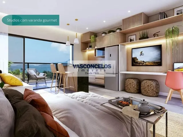 Apartamento com 37m² 1 quarto e 1 banheiro, à venda, no bairro Praia Grande em Ubatuba