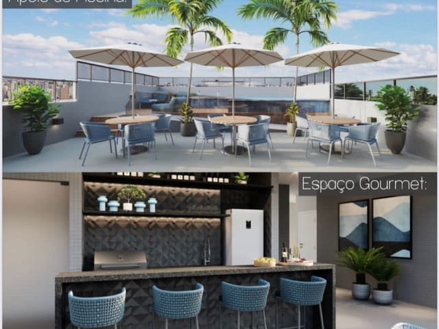 Apartamento com 55m² 2 quartos e 1 banheiro, à venda, no bairro Ponta de Campina em Cabedelo
