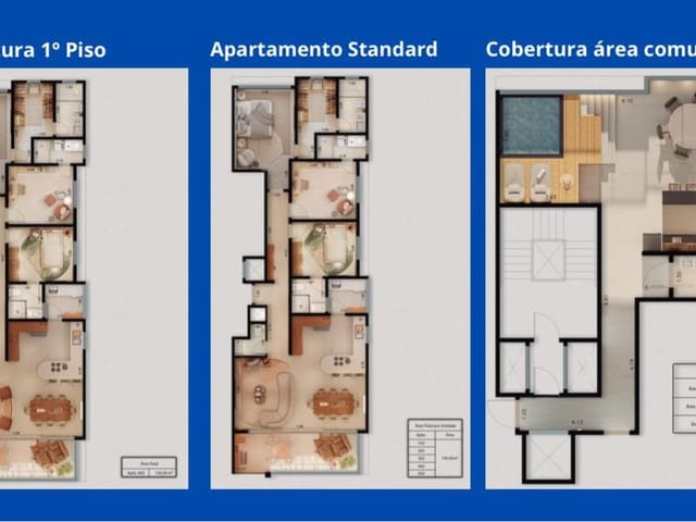 Apartamento com 144m² 3 quartos e 4 banheiros, à venda, no bairro Praia do Pecado em Macaé