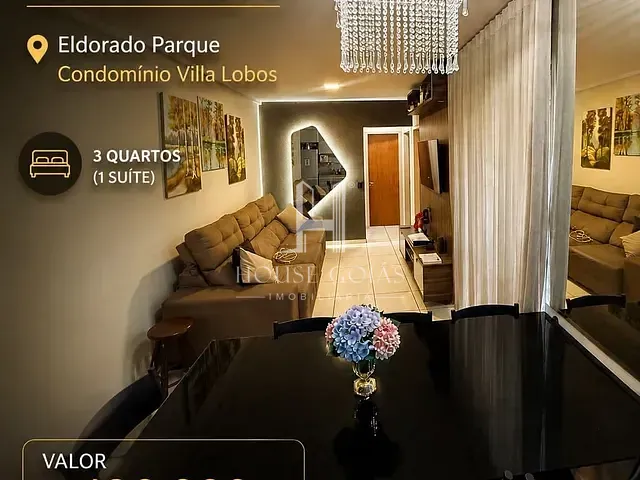 Apartamento 3 quartos e 2 banheiros, à venda, no bairro Parque Oeste Industrial em Goiânia