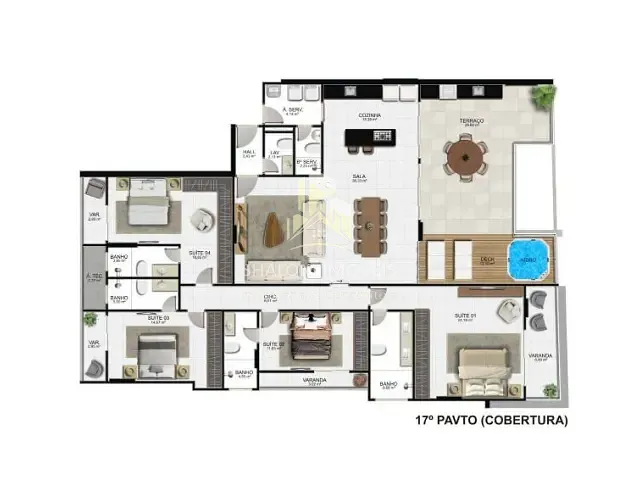 Apartamento 2 quartos e 2 banheiros, à venda, no bairro Praia da Cerca em Guarapari