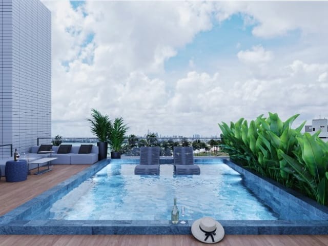 Apartamento com 42m² 1 quarto e 1 banheiro, à venda, no bairro Intermares em Cabedelo