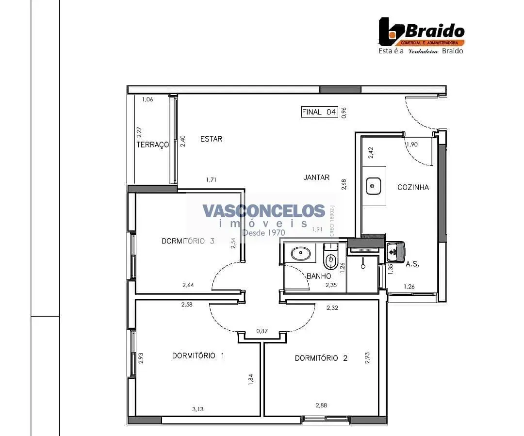 Apartamento, 3 quartos, 63 m² - Foto 4
