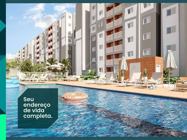 Apartamento 2 quartos e 1 banheiro, à venda, no bairro Jardins de Florença em Poços de Caldas