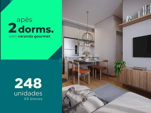 Apartamento 2 quartos e 1 banheiro, à venda, no bairro Jardins de Florença em Poços de Caldas
