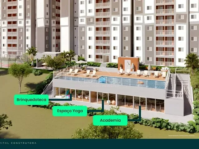 Apartamento 2 quartos e 1 banheiro, à venda, no bairro Jardins de Florença em Poços de Caldas