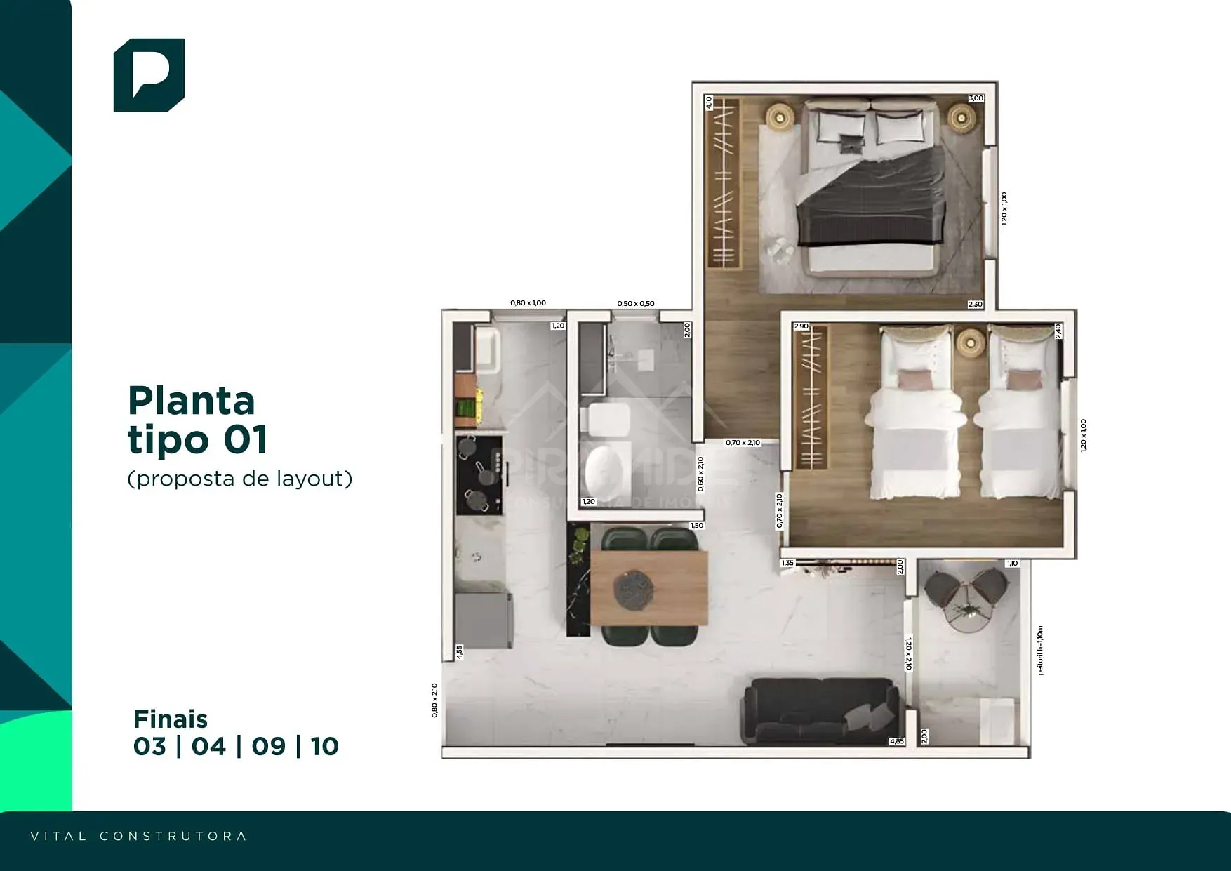 Apartamento, 2 quartos, 50 m² - Foto 19