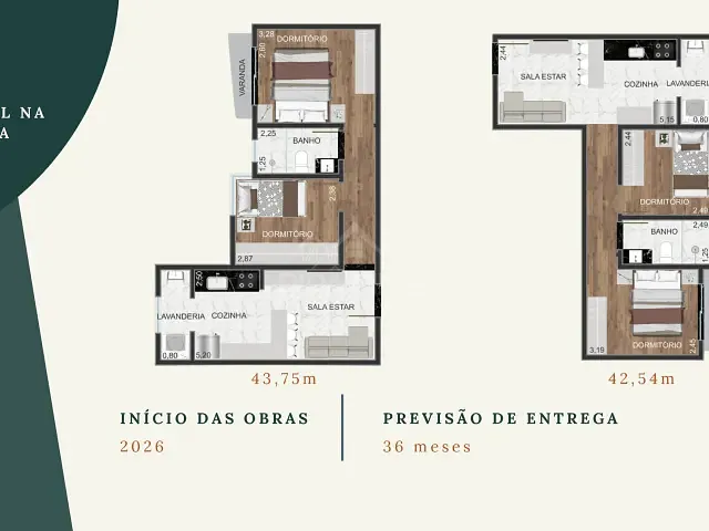 Apartamento 2 quartos e 1 banheiro, à venda, no bairro São José em Poços de Caldas