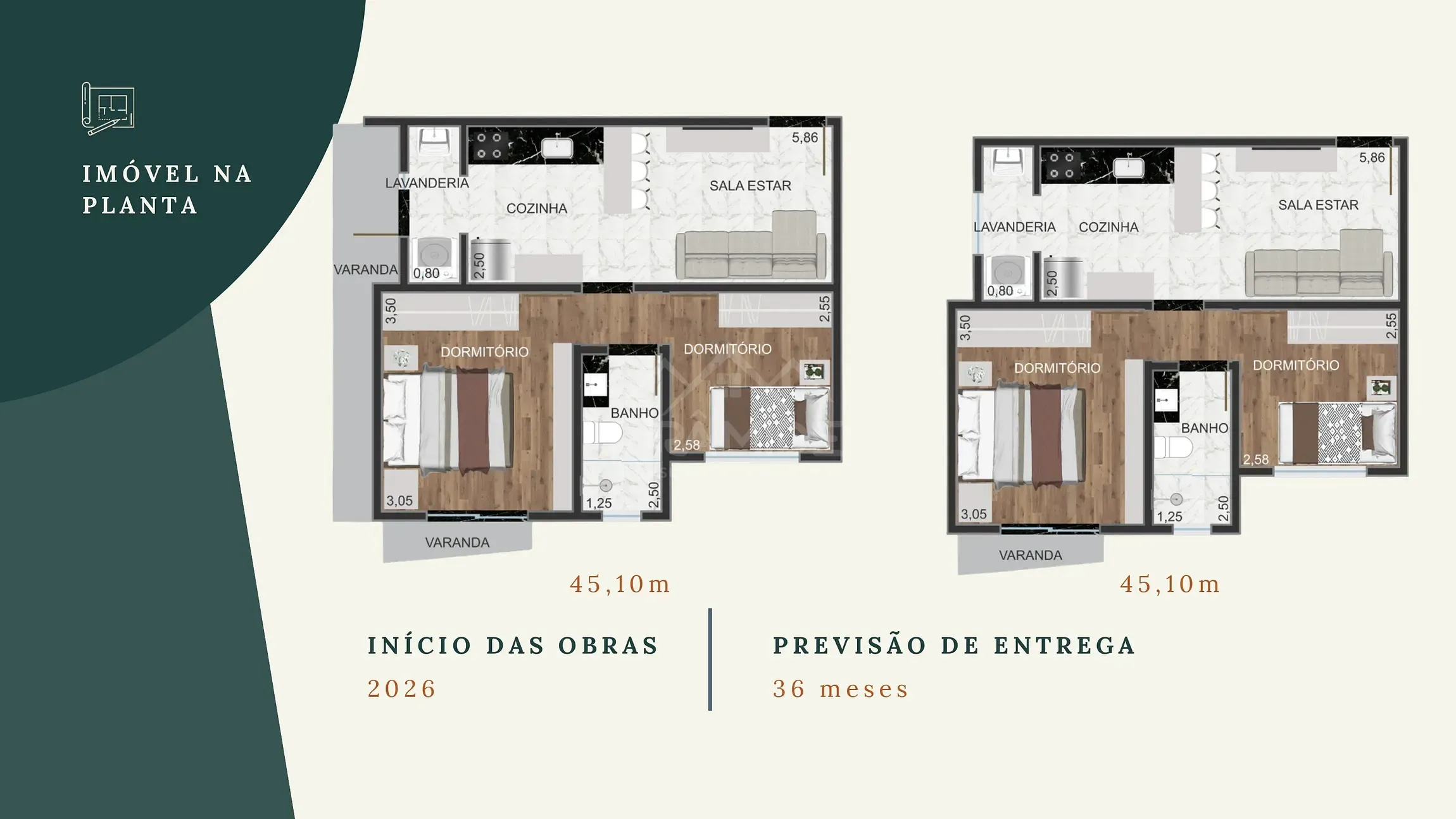 Apartamento, 2 quartos, 43 m² - Foto 8