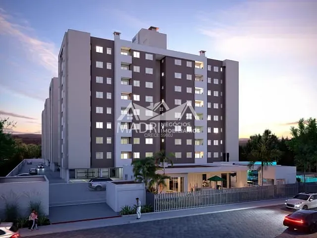 Apartamento 2 quartos e 1 banheiro, à venda, no bairro Rio Caveiras em Biguaçu