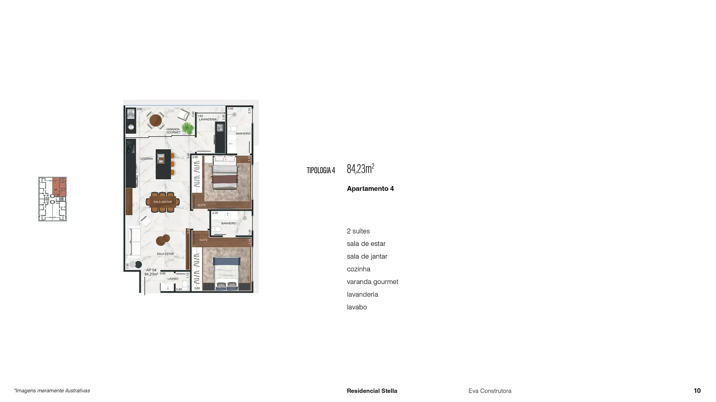 Apartamento, 2 quartos, 84 m² - Foto 10