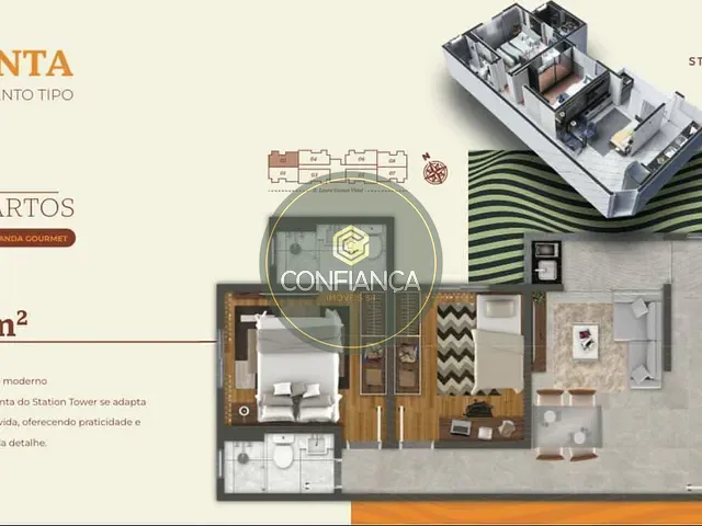 Apartamento 2 quartos e 2 banheiros, à venda, no bairro Fernão Dias em Belo Horizonte