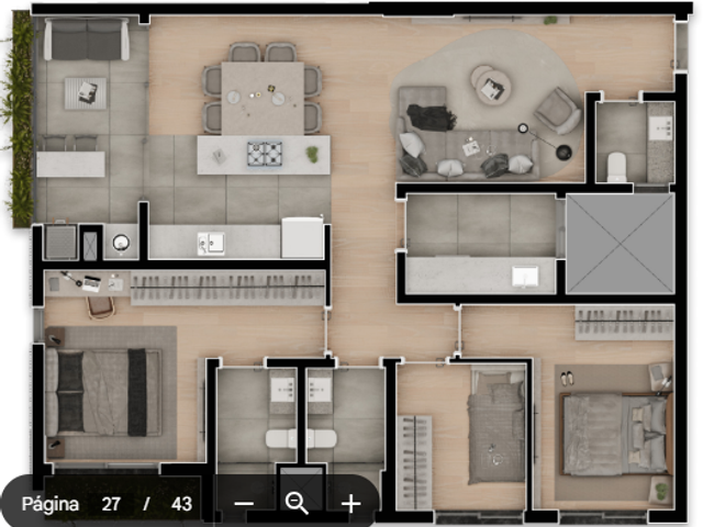 Apartamento 3 quartos e 3 banheiros, à venda, no bairro Boa Vista em Curitiba