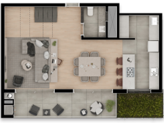 Cobertura / Penthouse 2 quartos e 3 banheiros, à venda, no bairro Boa Vista em Curitiba