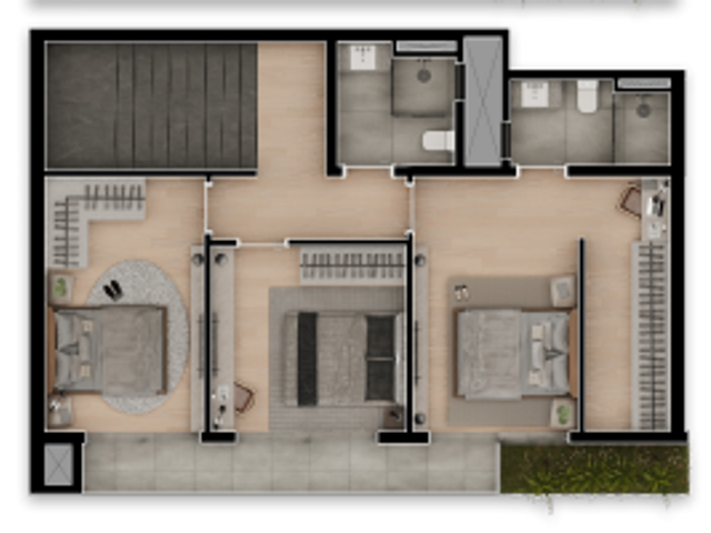 Cobertura / Penthouse 2 quartos e 3 banheiros, à venda, no bairro Boa Vista em Curitiba