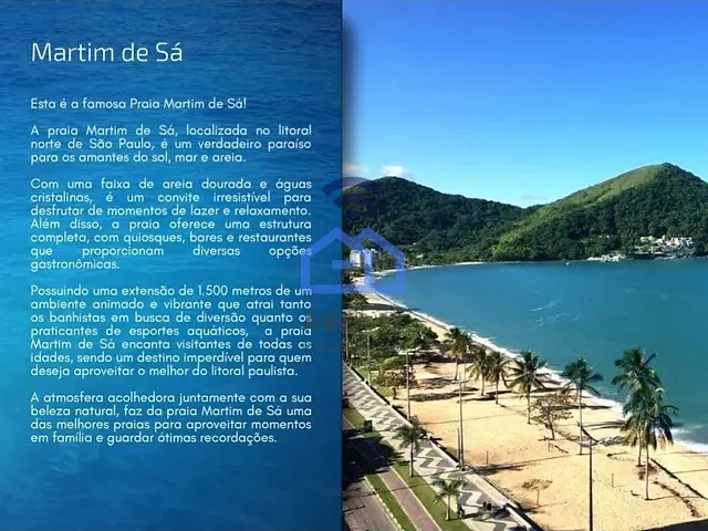 Apartamento com 82m² 2 quartos e 3 banheiros, à venda, no bairro Martim de Sá em Caraguatatuba