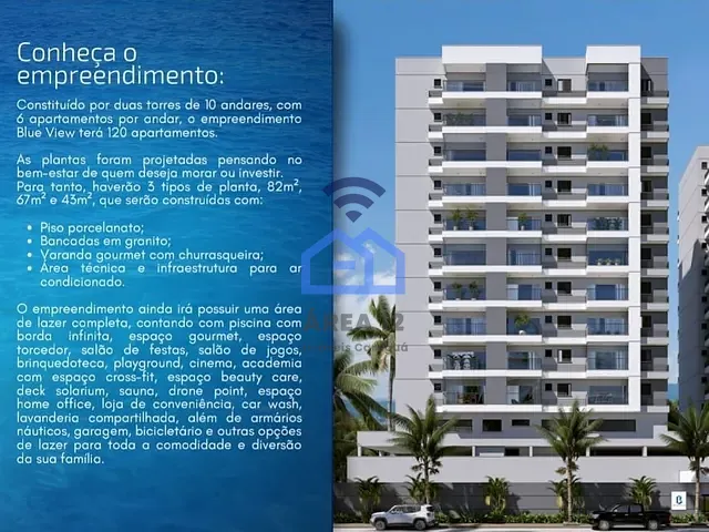 Apartamento com 82m² 2 quartos e 3 banheiros, à venda, no bairro Martim de Sá em Caraguatatuba