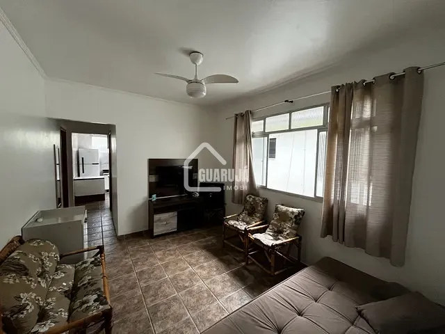 Apartamento com 50m² 1 quarto e 1 banheiro, à venda ou para alugar, no bairro Vila Alzira em Guarujá