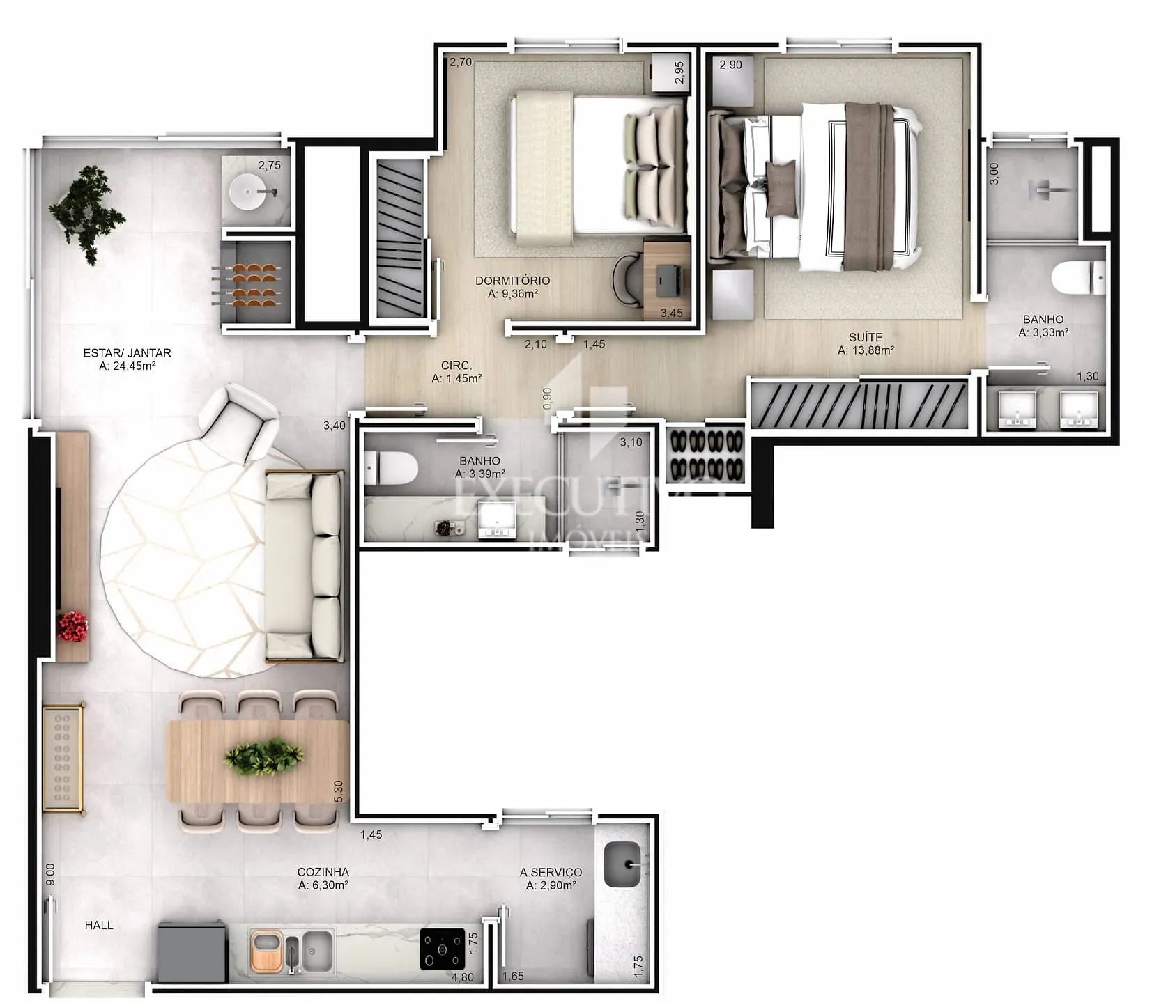 Apartamento, 2 quartos, 75 m² - Foto 14