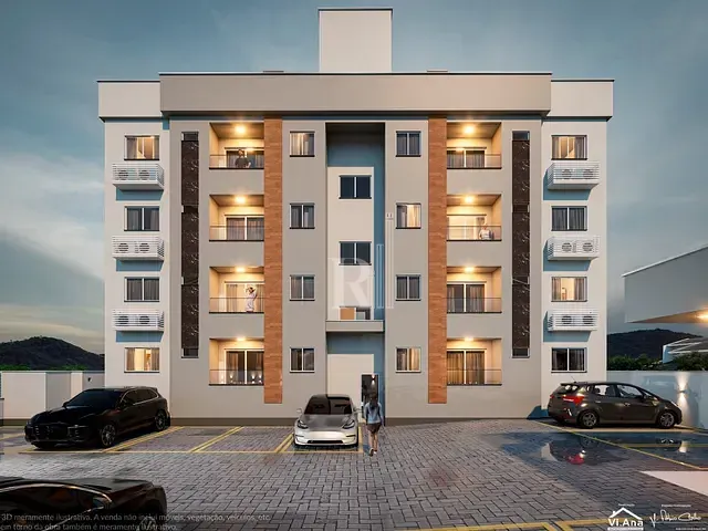 Apartamento 2 quartos e 2 banheiros, à venda, no bairro Areias em Tijucas