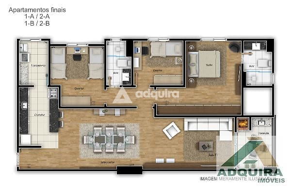 Apartamento, 3 quartos, 193 m² - Foto 2