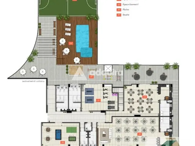 Apartamento 3 quartos e 2 banheiros, à venda, no bairro Centro em Ponta Grossa