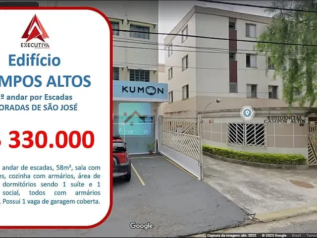 Apartamento 3 quartos e 2 banheiros, à venda, no bairro Floradas de São José em São José dos Campos