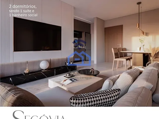 Apartamento 2 quartos e 2 banheiros, à venda, no bairro Indaiá em Caraguatatuba