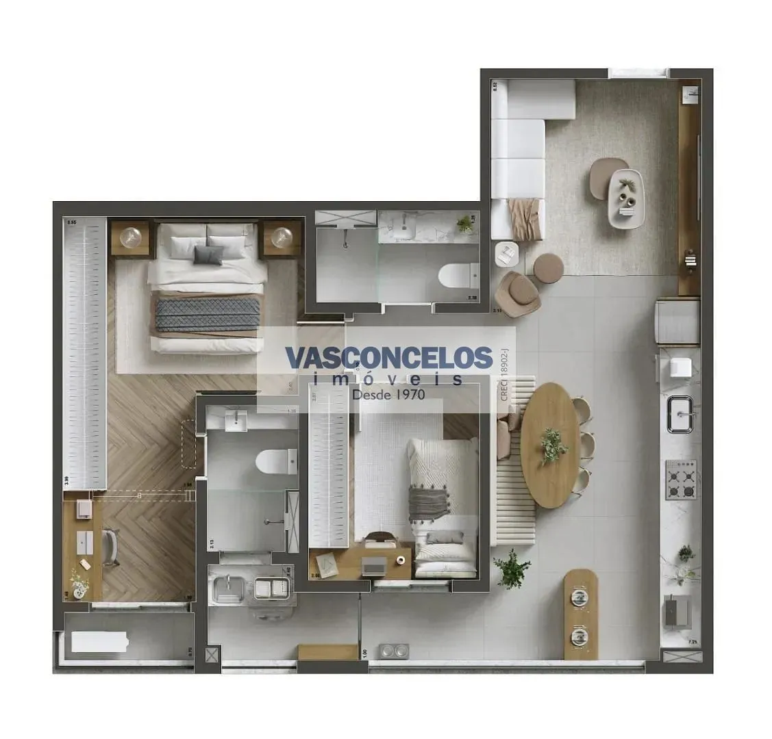 Apartamento, 2 quartos, 71 m² - Foto 8