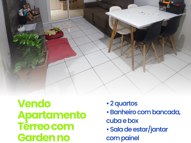Apartamento com 70m² 2 quartos e 1 banheiro, à venda, no bairro Parque Residencial das Nações Indígenas em Cuiabá
