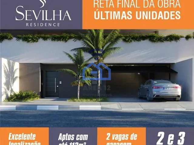 Apartamento 3 quartos e 3 banheiros, à venda, no bairro Martim de Sá em Caraguatatuba